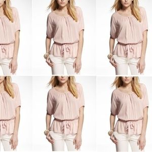 EXPRESS TIE ADJUSTABLE WAIST DOLMAN SLEEVE TOP